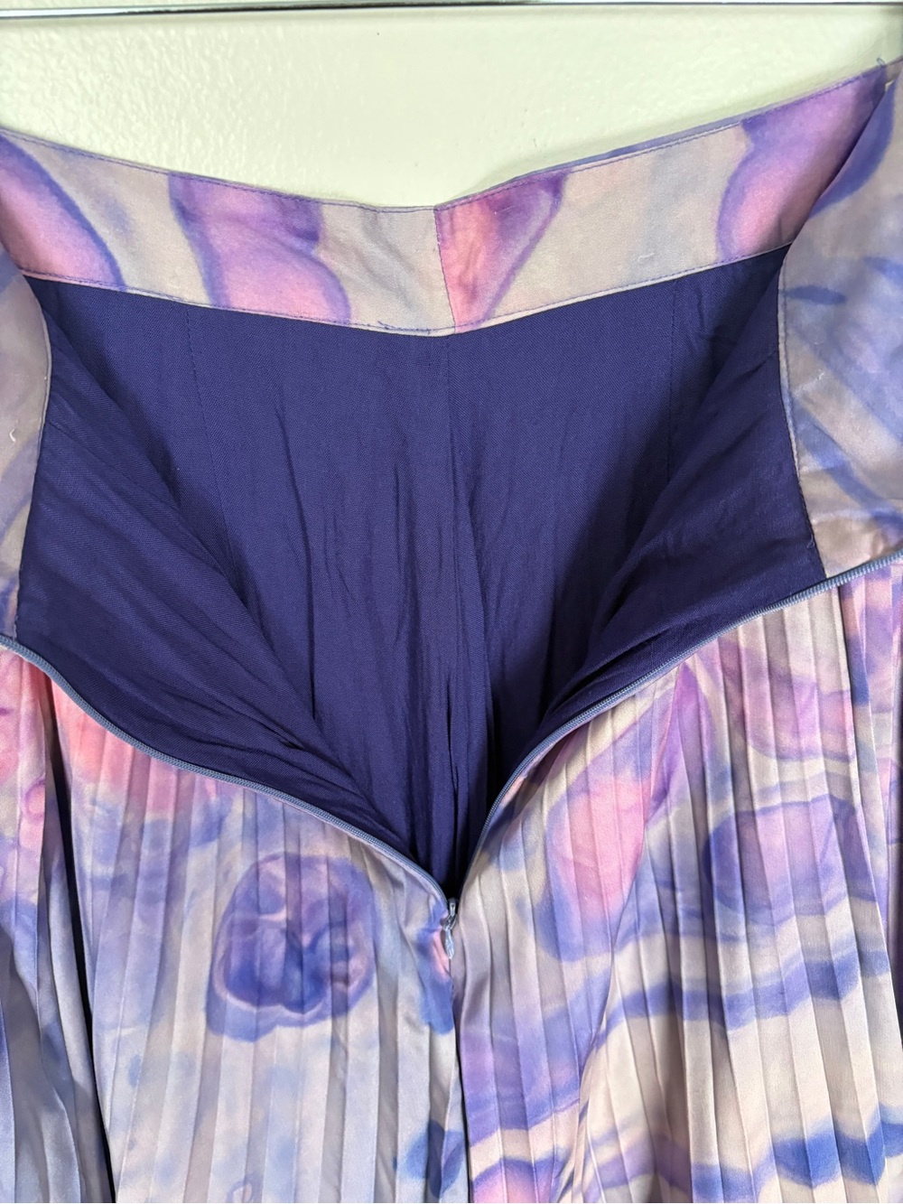 Anthropologie Pleated Midi Skirt with Watercolor Print by Siddhartha Bansai - Picture 9 of 9